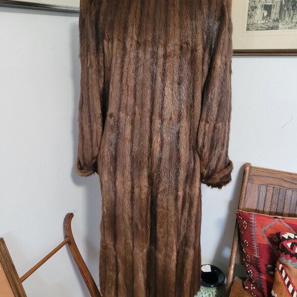 Vintage 40's Mink Coat with MAtching Muff /Handbag - Picture 5 of 15